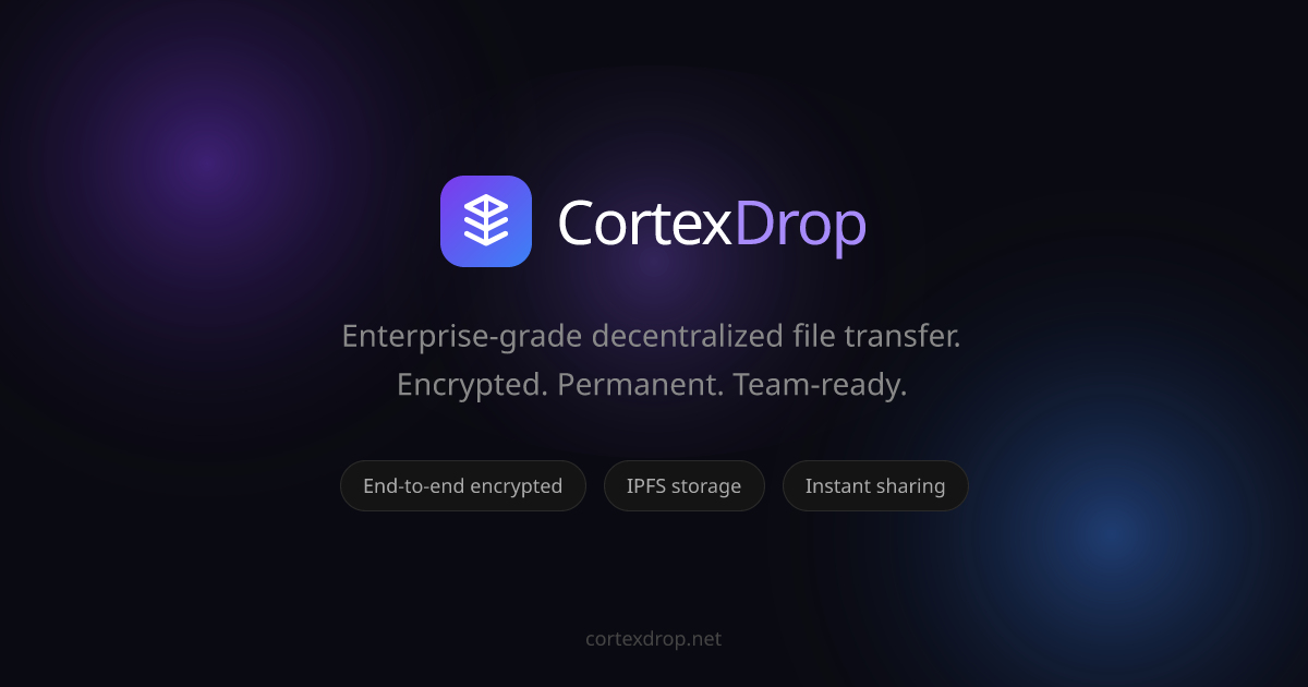 CortexDrop social preview